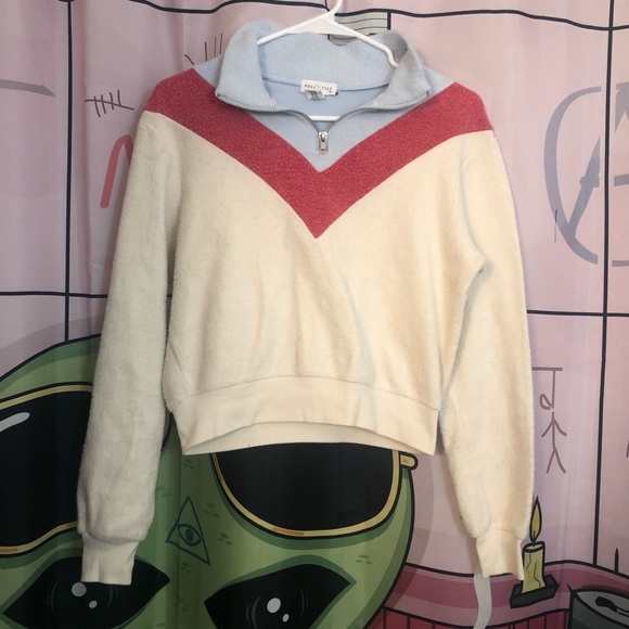 Tilly's Tops - Tilly’s Quarter-Zip Color Block Sweater